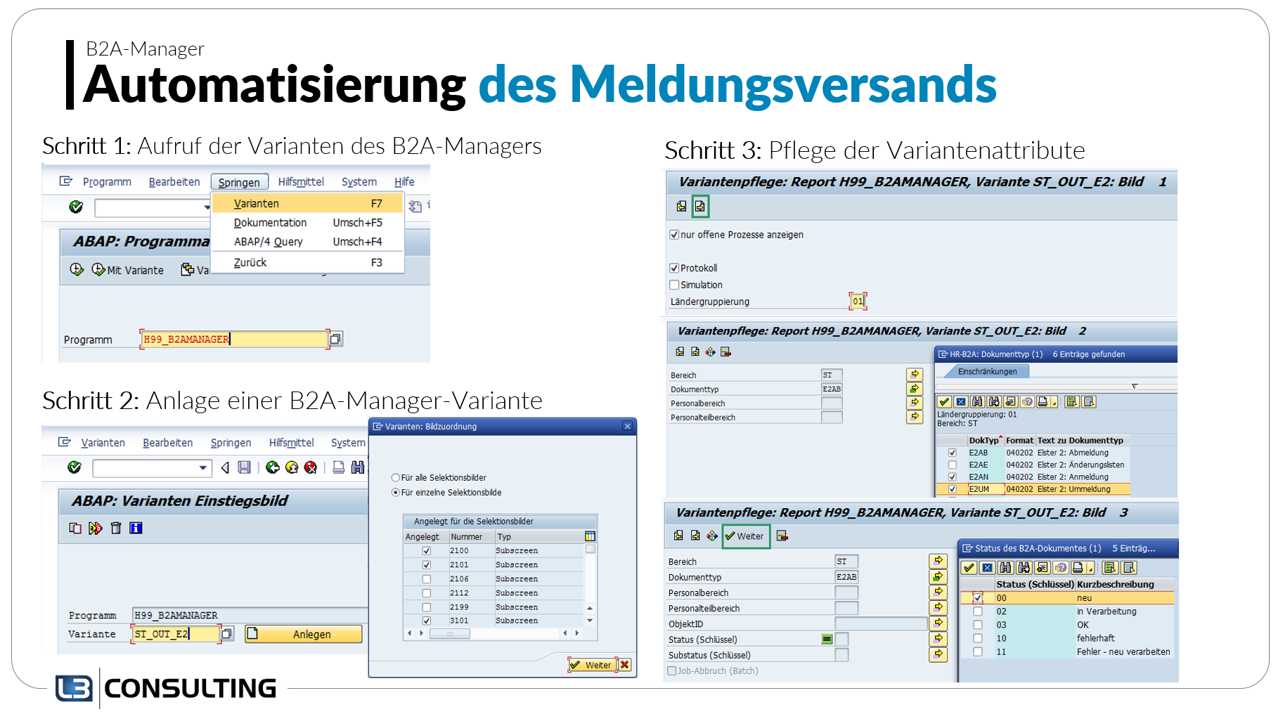 B2A-Manager: Automatisierung des Meldungsversands am Beispiel ELStAM