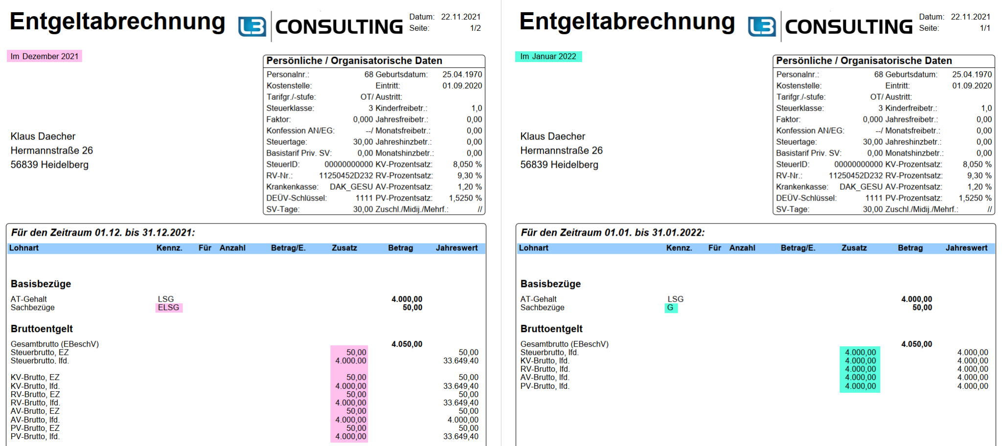 Sachbezugsfreigrenze zum 01.01.2022 im SAP HCM